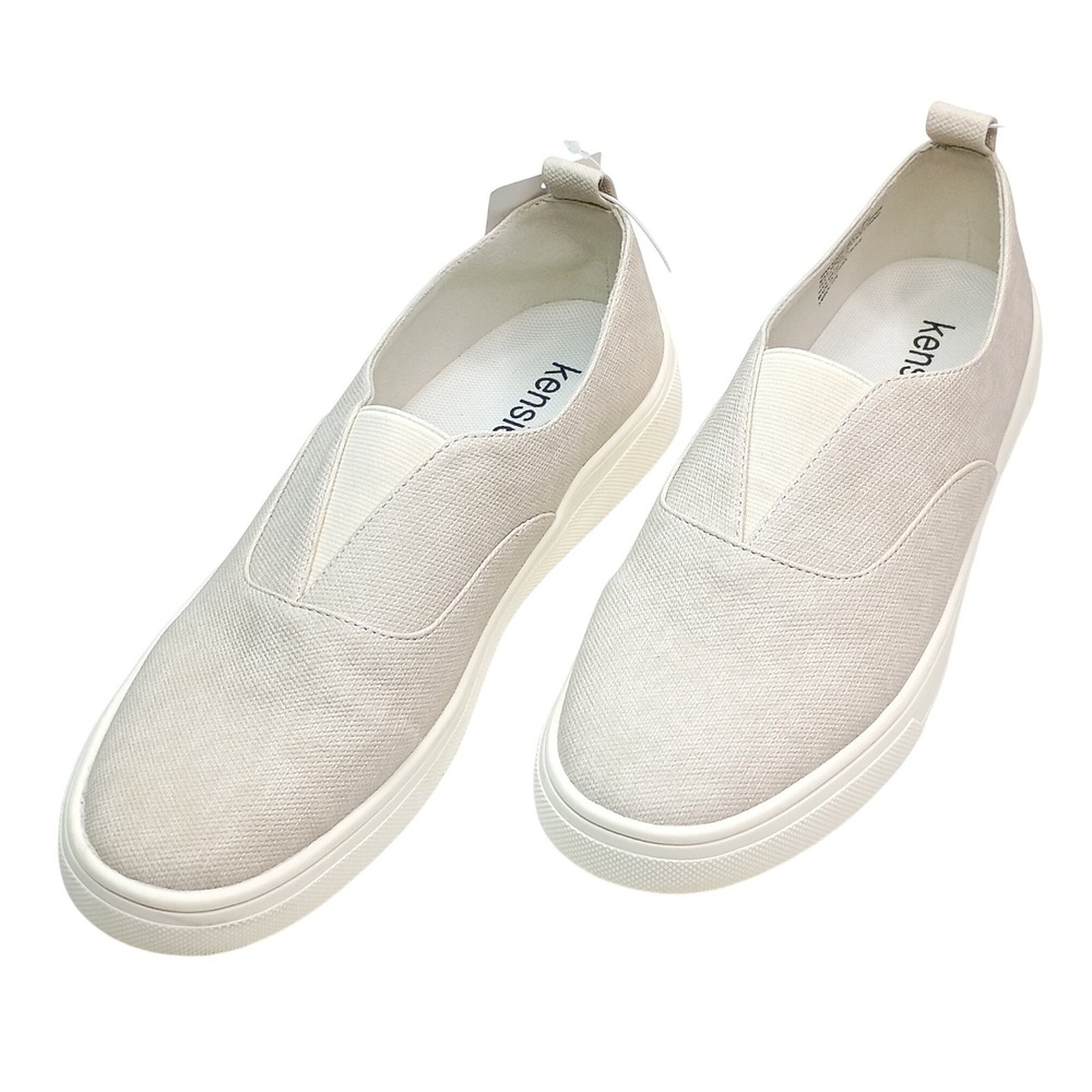 Kensie Salia Slip On Sneakers Women Size 9 Cream Textile KS251603